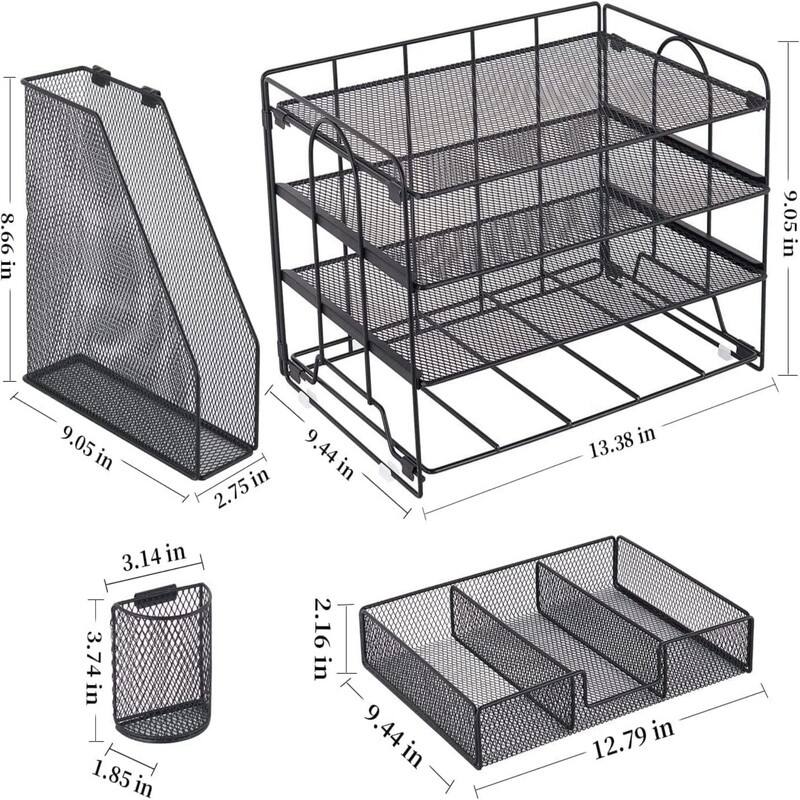 Desk Paper Organizers and Accessories(Black) Bed Bath & Beyond 39310873