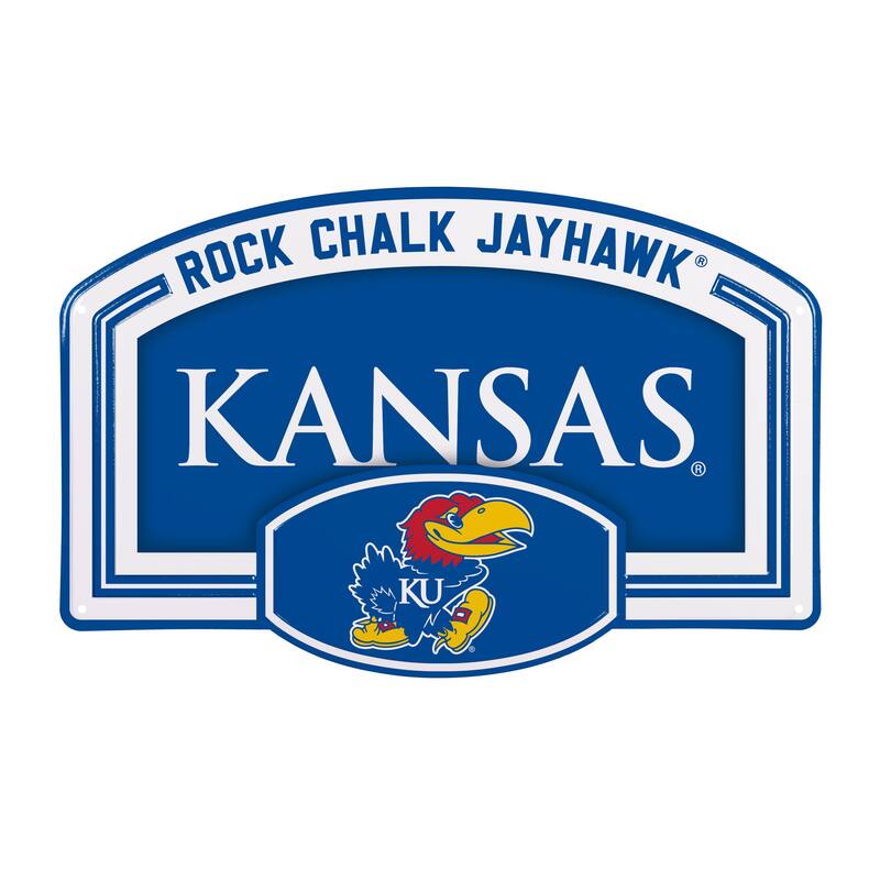 University of Kansas Embossed Steel Wall Sign, 11" x 17"