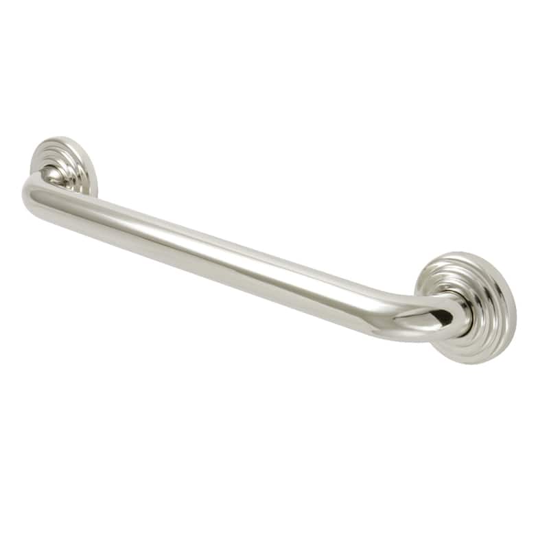Restoration 16-Inch Decorative 1-1/4-Inch OD Grab Bar - Polished Nickel