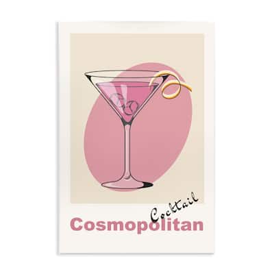 Stupell Vintage Cosmo Cocktail Wall Plaque Art Design By LSR Design Studio