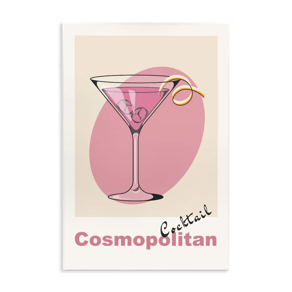 Stupell Vintage Cosmo Cocktail Wall Plaque Art Design By LSR Design Studio