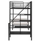 preview thumbnail 12 of 12, Twin Metal Loft Bed with Storage Staircase and Built-in Bench