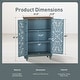 preview thumbnail 10 of 14, PHI VILLA 2-door Retro Antique Hollow-Carved Storage Cabinet
