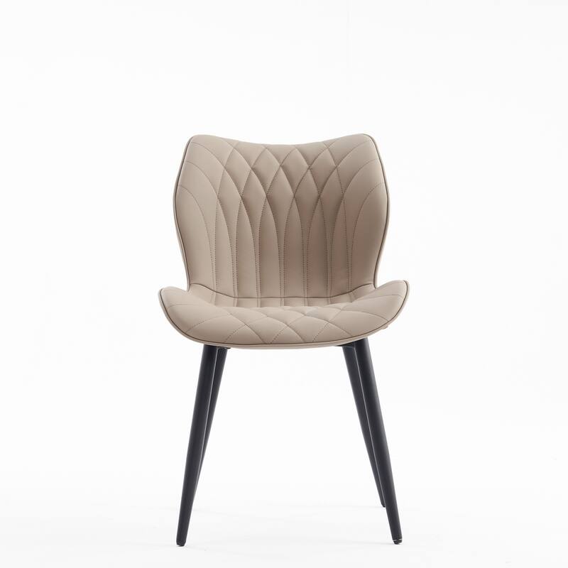 Upholstered Dining Chairs Set of 2, Faux Leather Kitchen Chairs