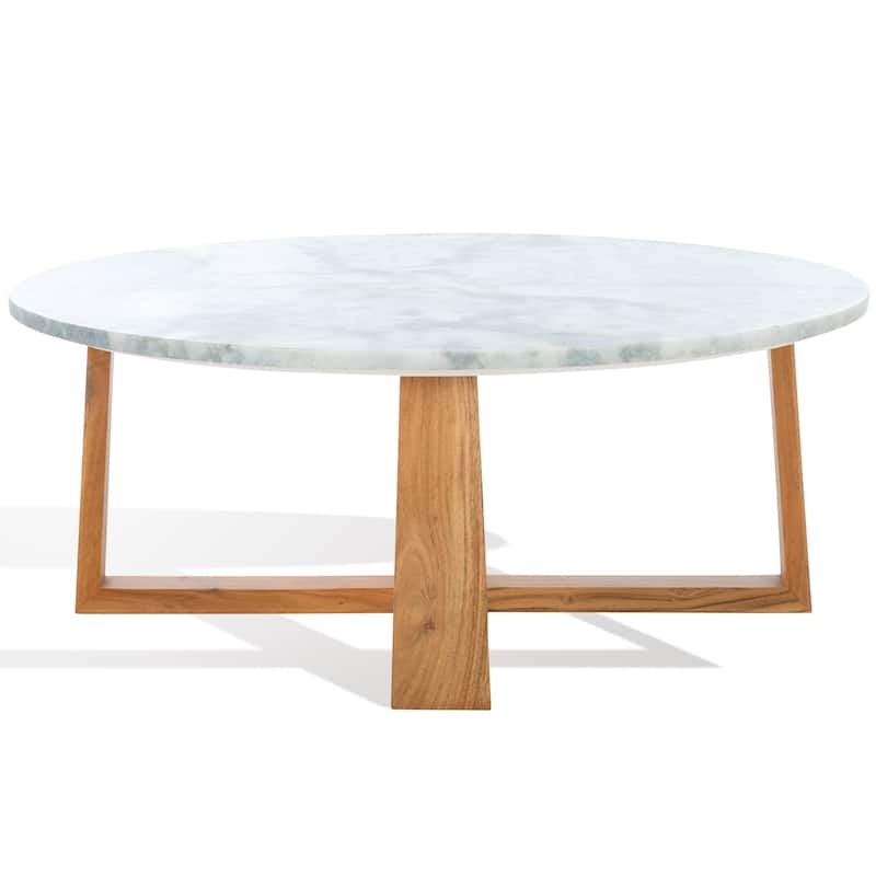 SAFAVIEH Couture Trenton Marble Top Coffee Table - 38"W x 38"D x 15"H