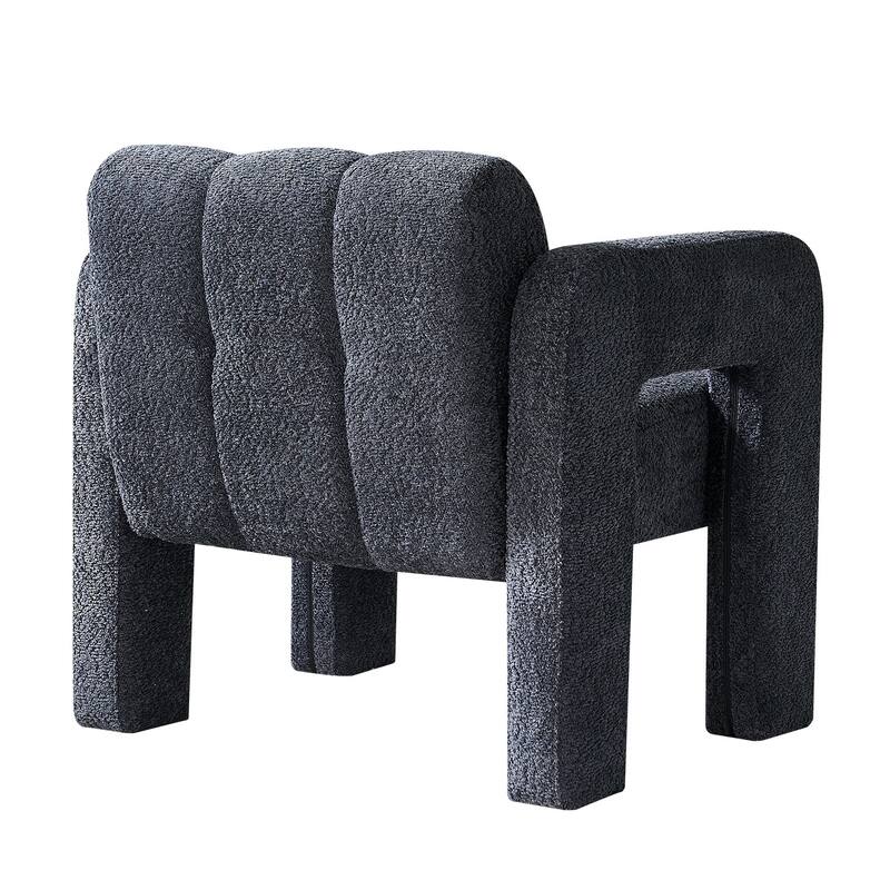 Modern 31.10" Boucle Upholstered Accent Chair with Plush Seat Cushion, Easy Assembly, and Comfortable Design