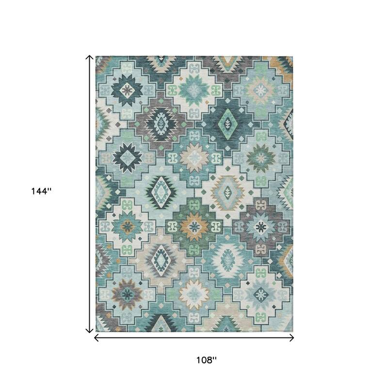 HomeRoots Southwestern Transitional Rectangle Outdoor Rug