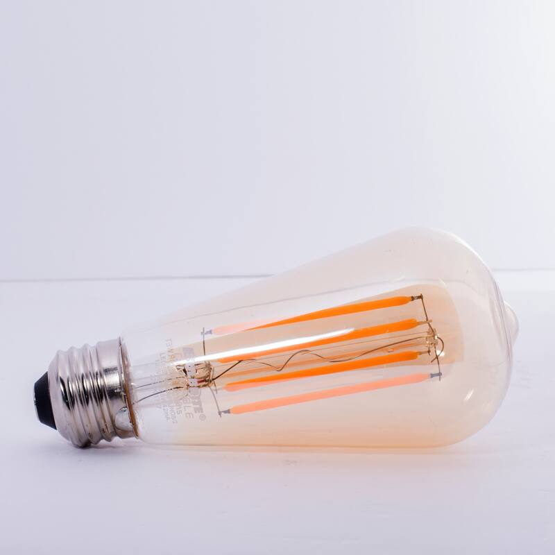 Bulbrite Pack of (2) Dimmable Antique Filament ST18 Medium (E26) LED Bulb