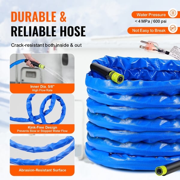 CAMCO 25 Ft Heated Drinking Water Hose With Energy Saving Thermostat