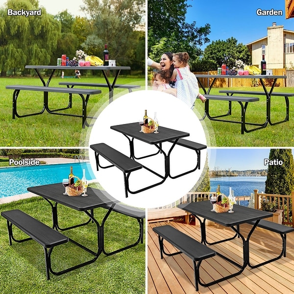 Outdoor patio bench 2025 set