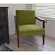 Zenvida Mid Century Modern Accent Armchair Solid Hardwood Upholstered