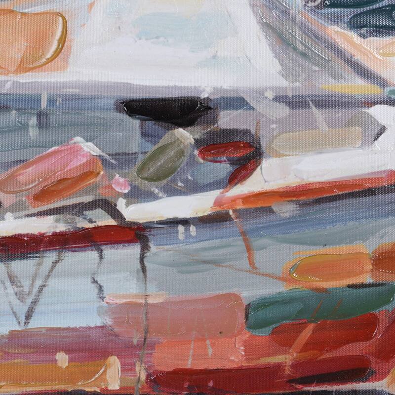 StyleCraft Lazy Summer Days Boat Dock Art Print on Canvas