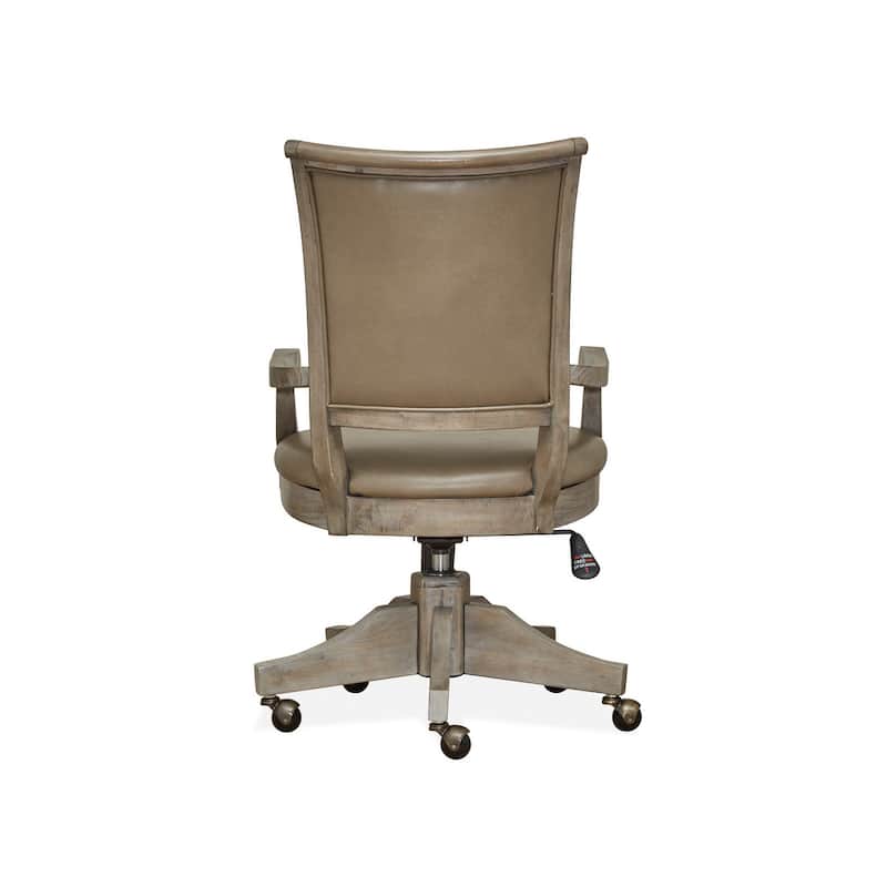 Magnussen Home Lancaster Dovetail Grey Fully Upholstered Swivel Chair - 22.5''W x 25.75''D x 38''H