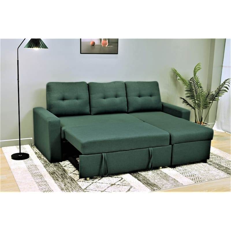 Transitional Upholstered Indoor Sleeper Sectional Sofa