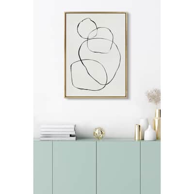 Kate and Laurel Sylvie 869 Going in Circles Frame Canvas by Teju Reval