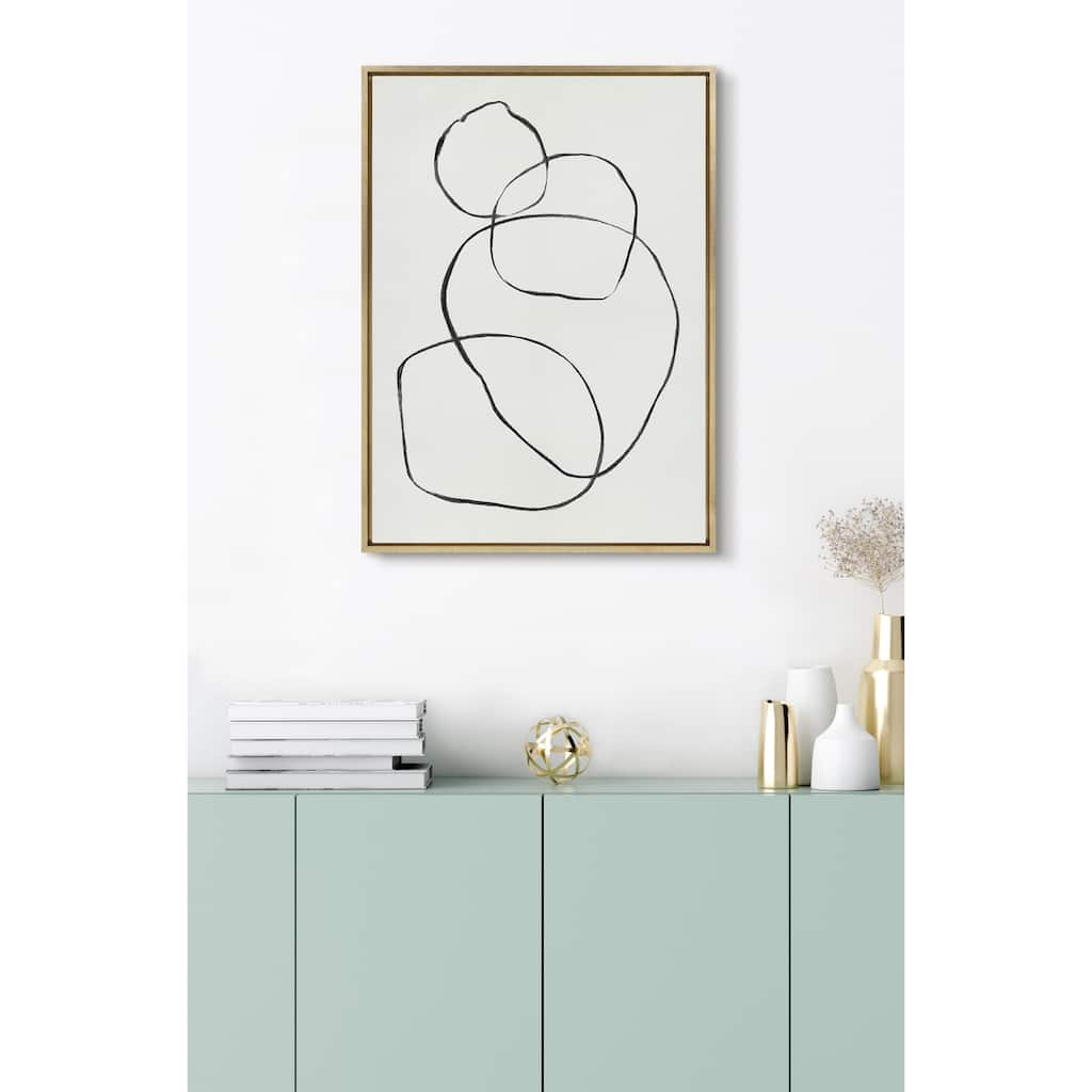 Kate and Laurel Sylvie 869 Going in Circles Frame Canvas by Teju Reval