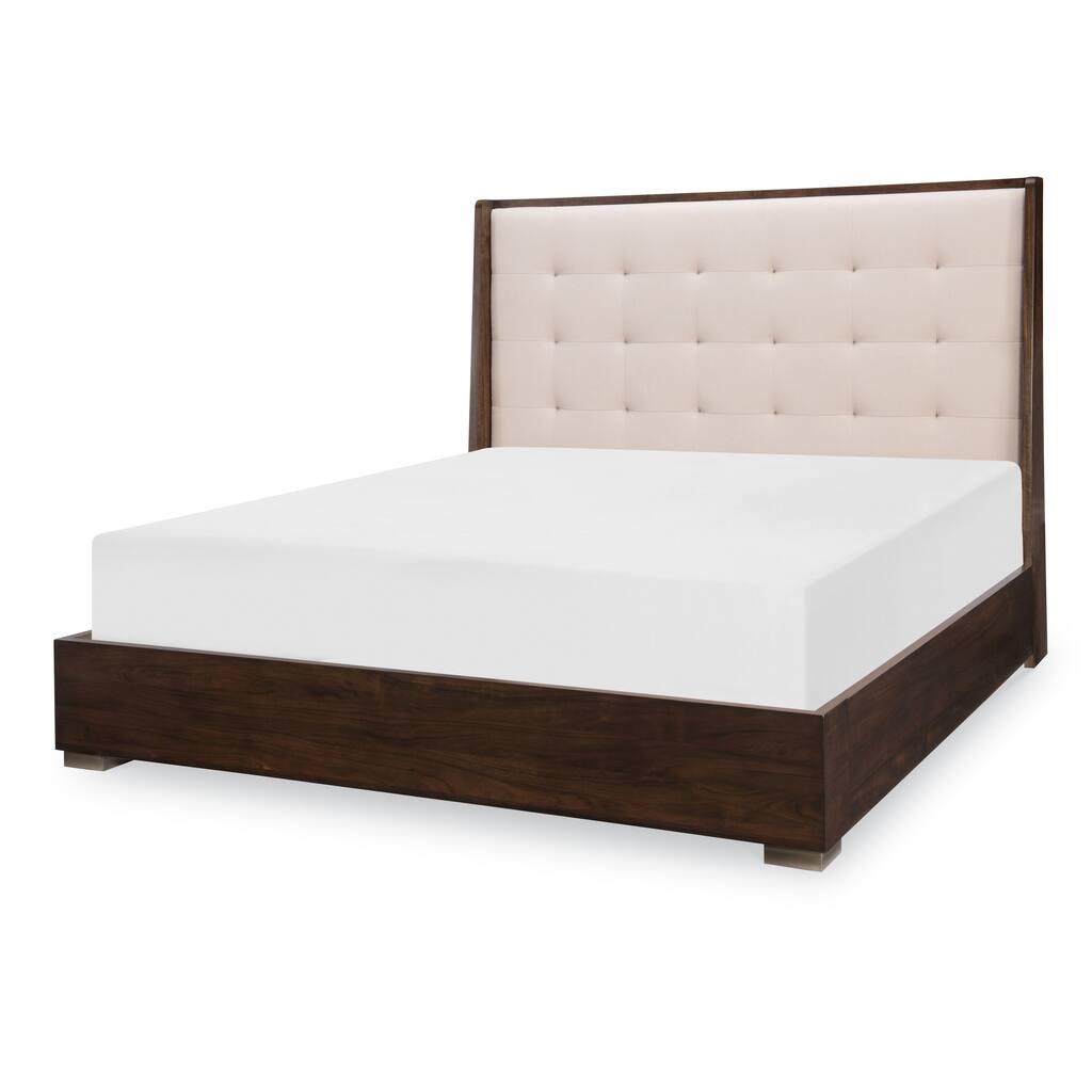 King Upholstered Shelter Bed