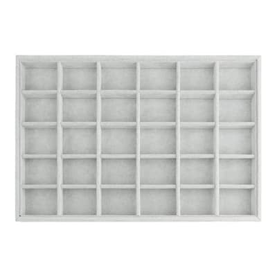 Velvet Jewelry Organizer Trays with Removable Dividers for Drawers, Jewelry Organizer Drawer Container Storage