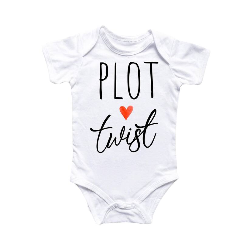 Plot Twist Surprise Book - Baby Boy Girl Clothes Infant Bodysuit Funny Cute Newborn - Natural - Newborn