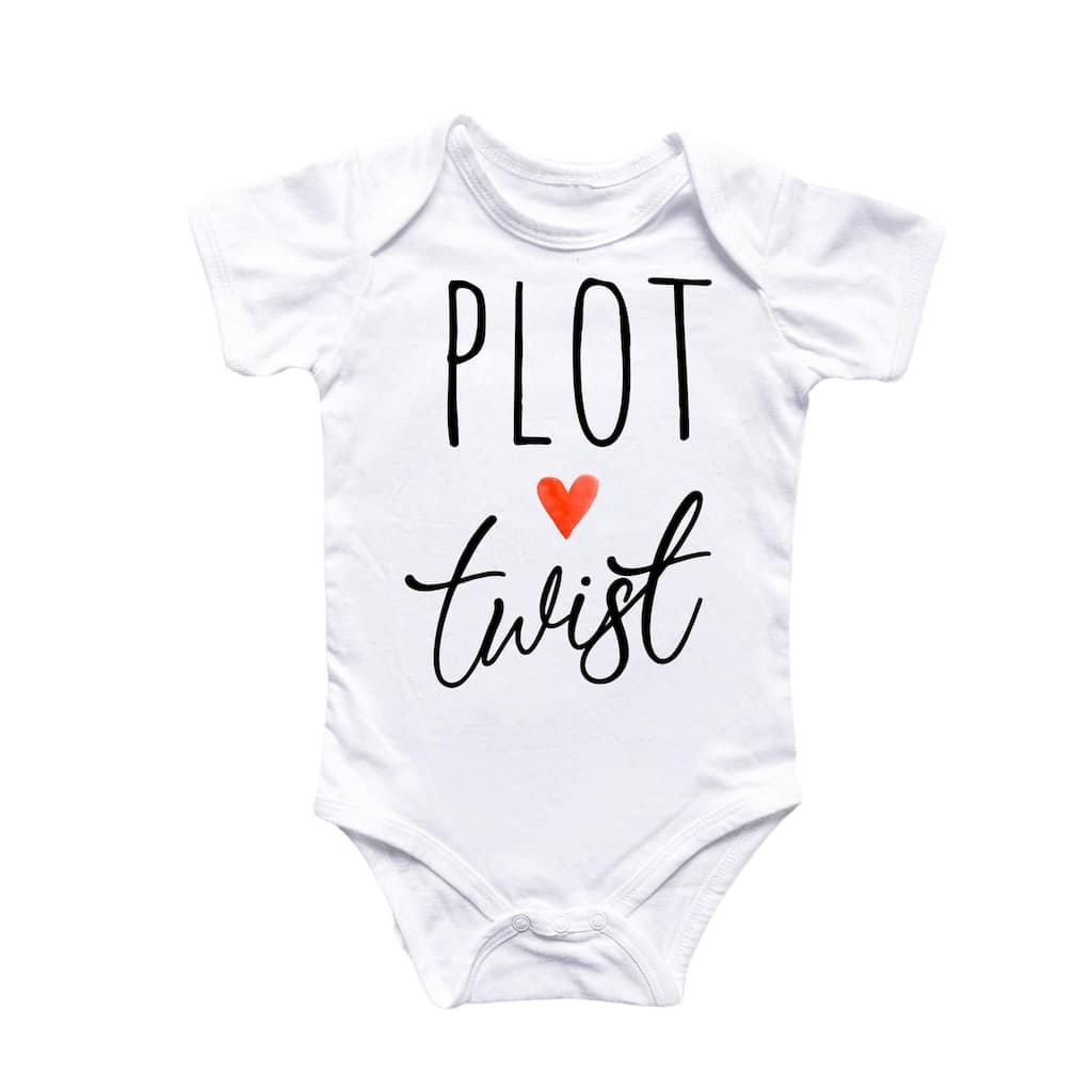 Plot Twist Surprise Book - Baby Boy Girl Clothes Infant Bodysuit Funny Cute Newborn