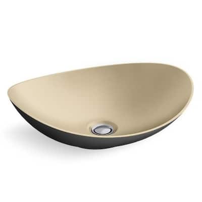 Kallista P74108-BLK Myam Vessel Bathroom Sink with Matte Black