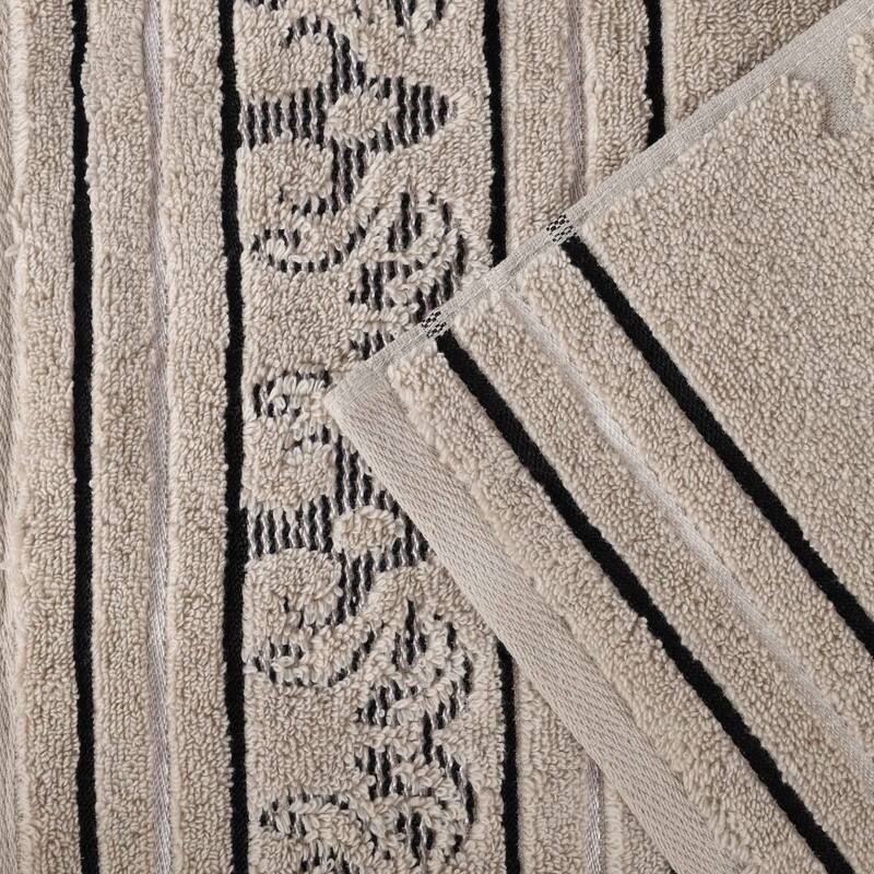 Superior Sadie Zero Twist Cotton Solid and Floral 6 Piece Towel Set