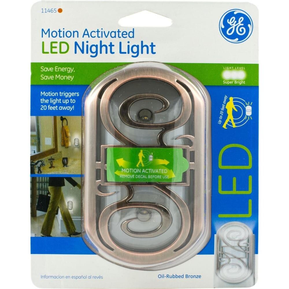 GE 11465 Motion Activated LED Night Light, Oil-Rubbed Bronze - Bed Bath &  Beyond - 25408266