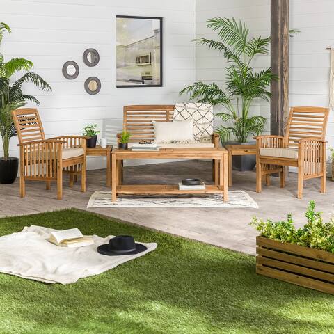 Middlebrook Surfside 6-Piece Acacia Wood Outdoor Chat Set