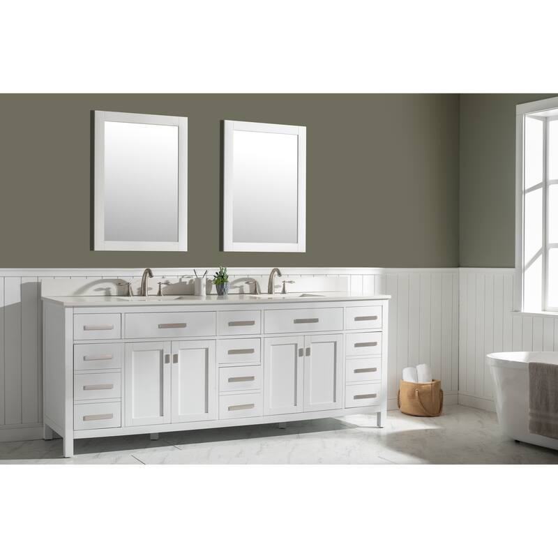 Valentino 84" Double Vanity in White