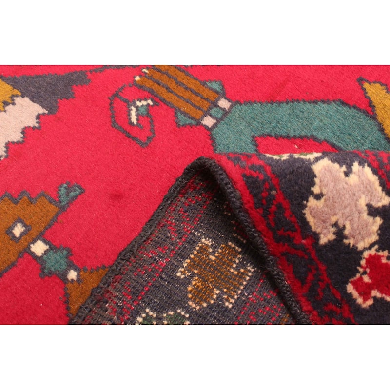 ECARPETGALLERY Hand-knotted Teimani Red Wool Rug - 2'10 x 4'6
