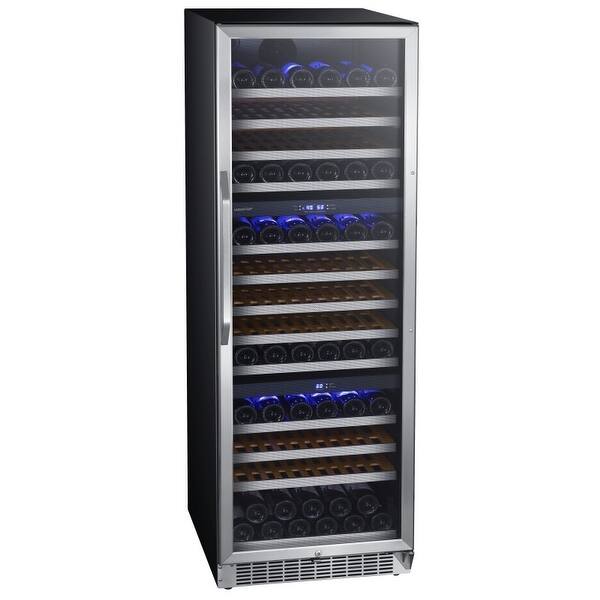 Shop Edgestar Cwr1431tz Built In 24 Wide 143 Bottle Capacity Wine Cooler With Independent Temperature Zones And Door Lock Overstock 17401349