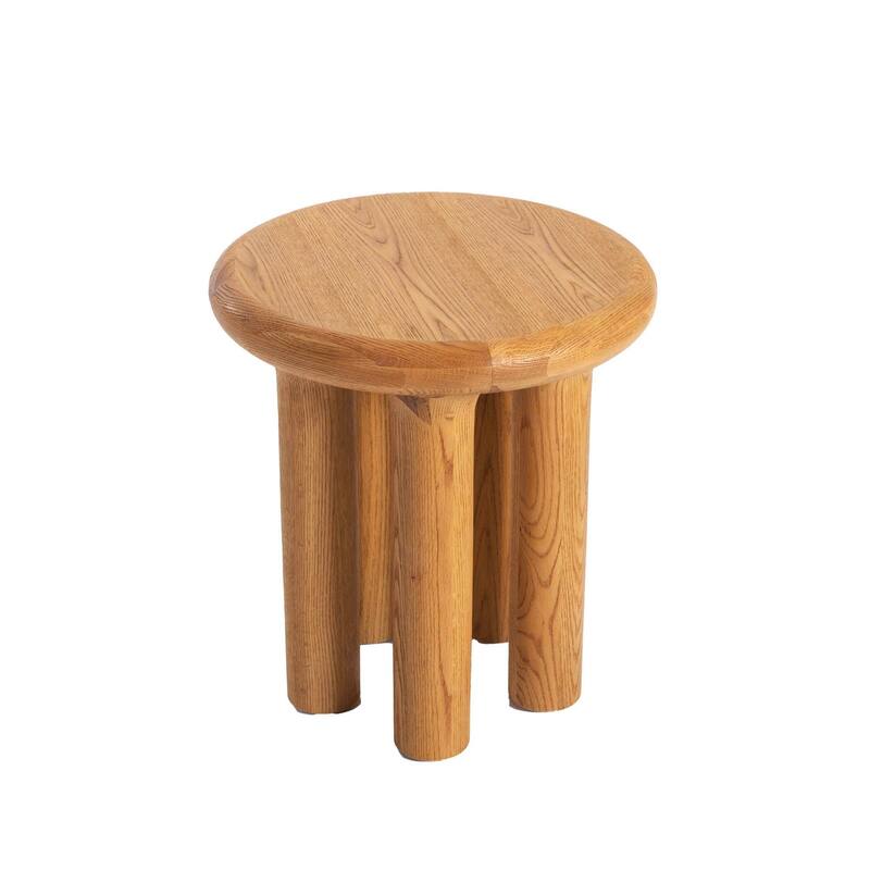 Madron Solid Oak Side Table, Brown