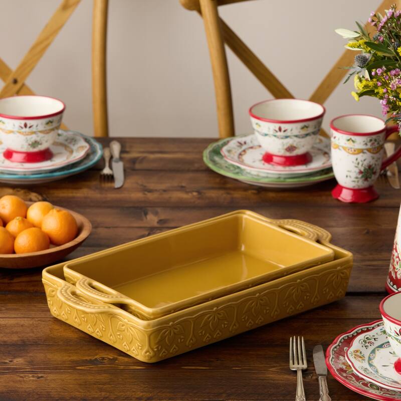 Certified International Provence Medium Rectangular Baker 14" x 8.75", 96 oz.