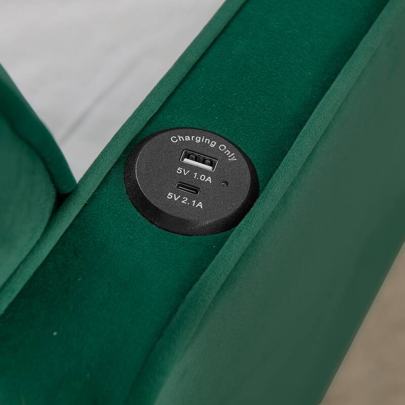 Twin Upholstered Daybed with Pop-Up Trundle & USB Charging Ports