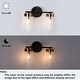 preview thumbnail 15 of 19, Modern Black Gold 1/2/3/4-Light Linear Bathroom Vanity Light Glass Wall Sconce