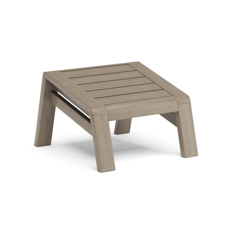 Homestyles Sustain Outdoor Lounge Chair with Ottoman made with Gray Acacia wood