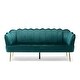 preview thumbnail 5 of 62, Reitz Glam Velvet Shell Sofa by Christopher Knight Home - 76.25" L x 29.25" W x 33.50" H