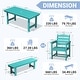 preview thumbnail 8 of 94, 6-Piece HDPE Outdoor Dining Table Sets with Umbrella Hole - 1-Table 4-Chairs-1-Bench