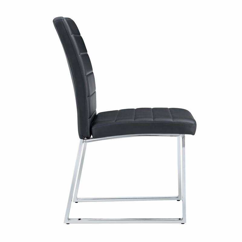 Premium PU Office Dining Chairs with High-Density Foam & Sturdy Iron Legs, Set of 2