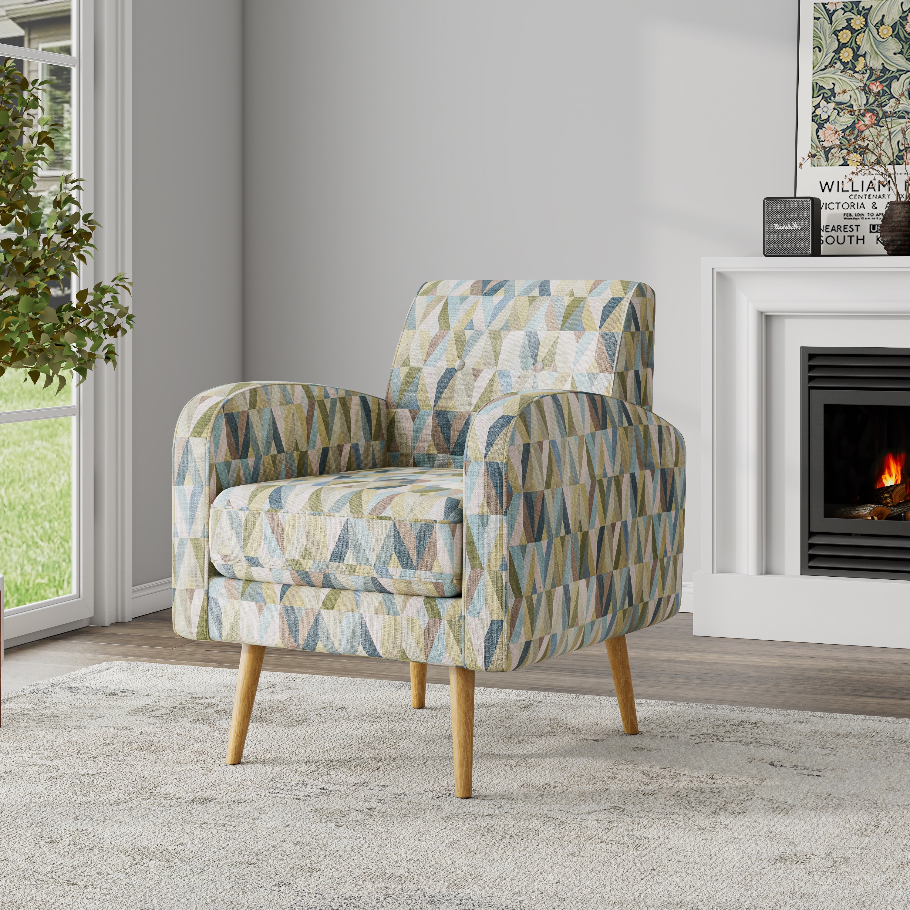 Mindy Mid-Century Modern Small Space Accent Armchair