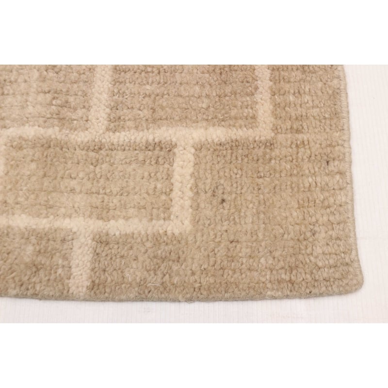 ECARPETGALLERY Hand-knotted Tangier Tan Wool Rug - 5'1 x 7'10