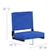 2 Pack 500 lb. Rated Lightweight Stadium Chair-Handle-Padded Seat