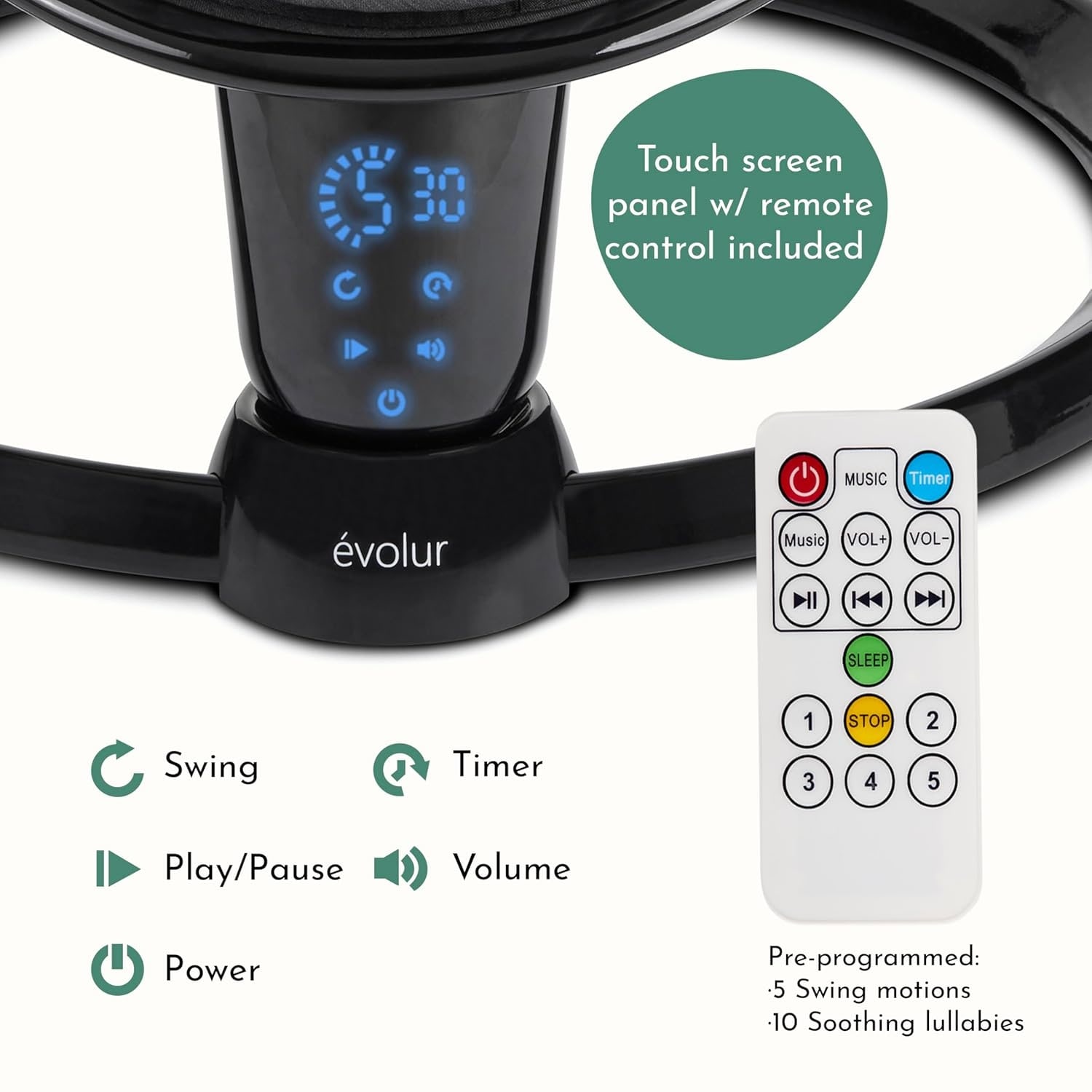 Evolur SootheSway Swing