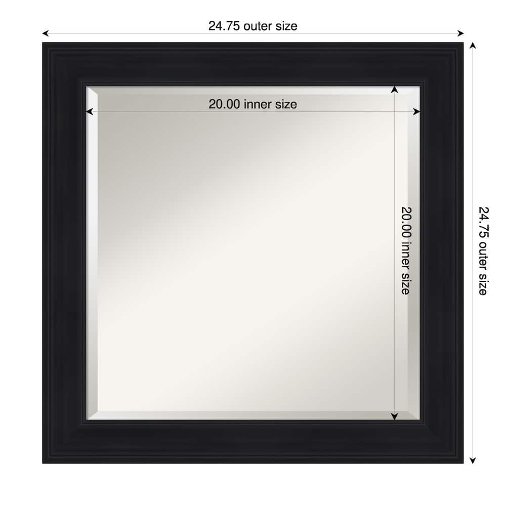 Abbey Black Beveled Framed Bathroom Vanity Wall Mirror - Abbey Black