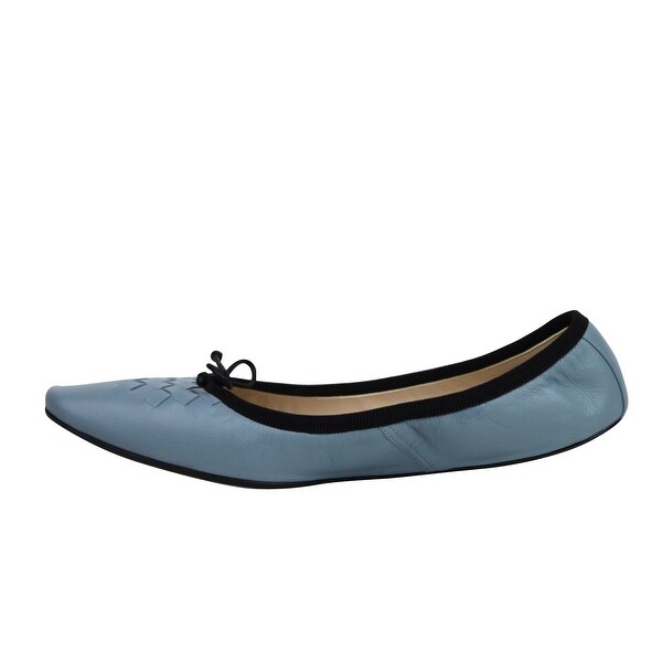 women's woven leather flats