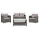 preview thumbnail 8 of 44, SAFAVIEH Outdoor Vellor 4-Piece Conversation Patio Set.