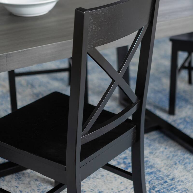 Middlebrook Solid Wood 5-Piece Dining Set with X-Back Chairs
