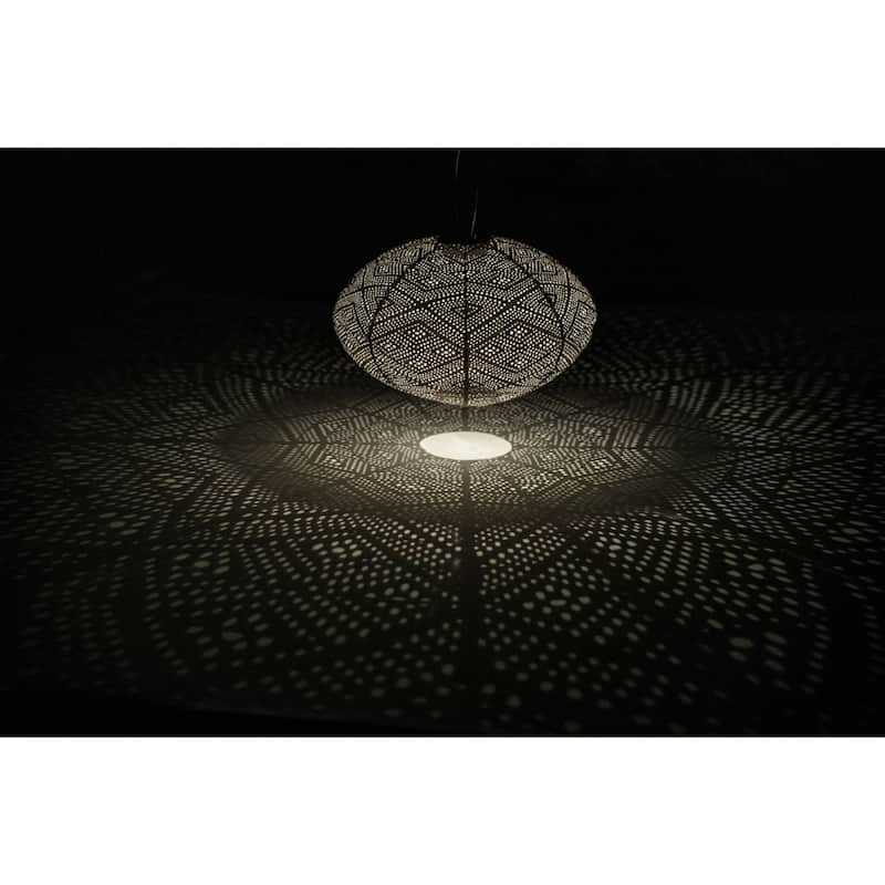 Oval LED Lighted Bazaar Lantern - 16.5" - Gold