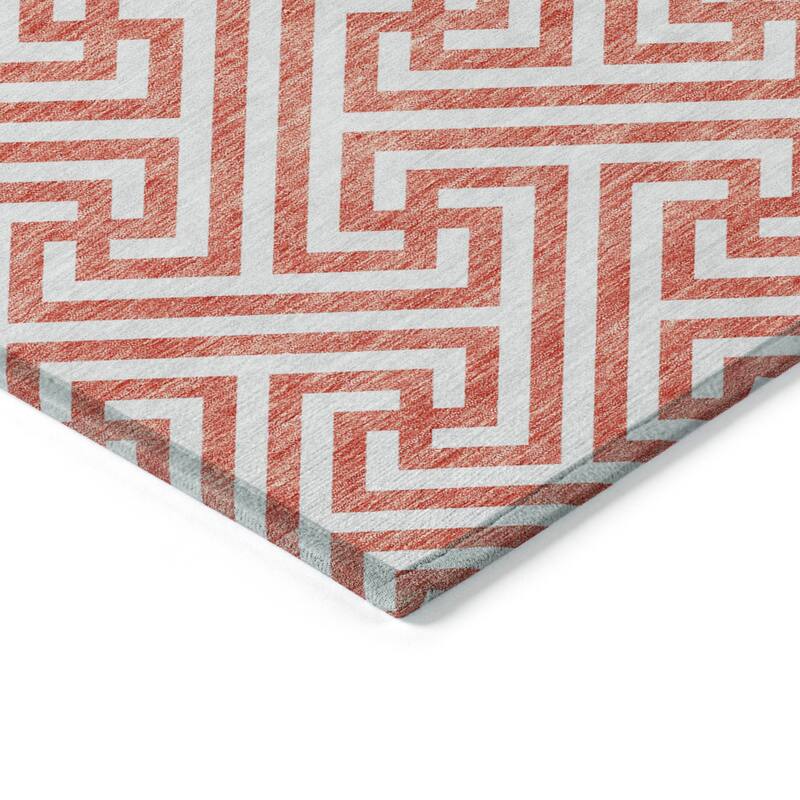 Machine Washable Indoor/ Outdoor Chantille Geo Modern Rug