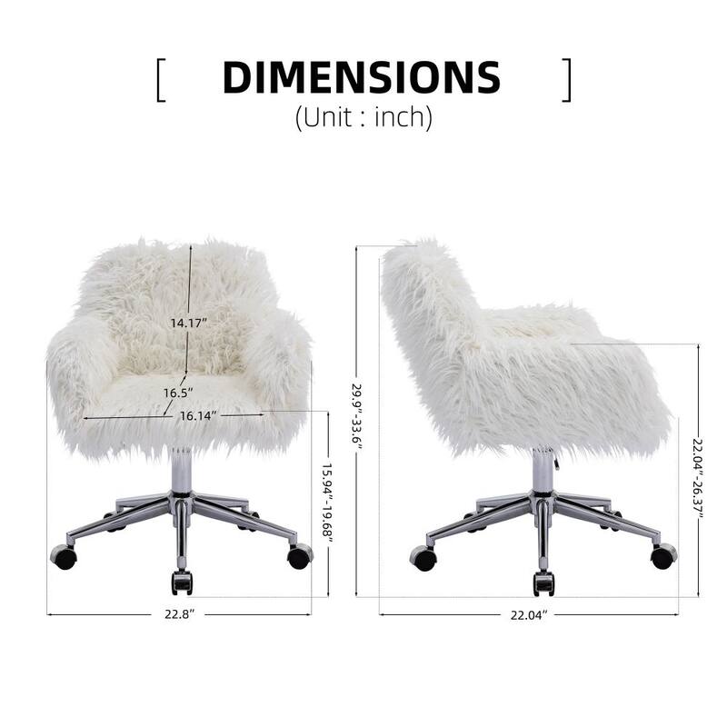 Modern home office chair, fluffy chair, makeup vanity Chair